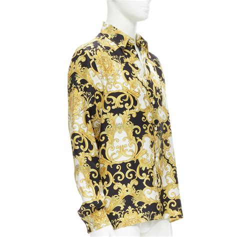 camicia e ascot di seta donatella versace
